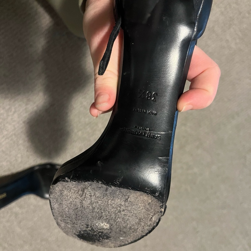 3.5 inch Saint Laurent heels!
